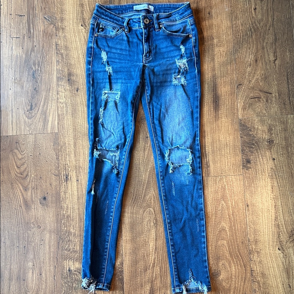 KanCan Ripped Blue Skinny Jeans